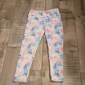 Fleeced Lined Pastel Tie-Dye Kids Leggings